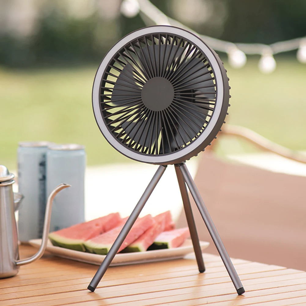 Ventilateur Tripode Plafonnier avec Minuterie et Lumière Nocturne